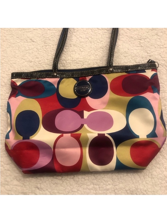 Coach Handbags - Coach Signature Multicolor Shoulder Bag